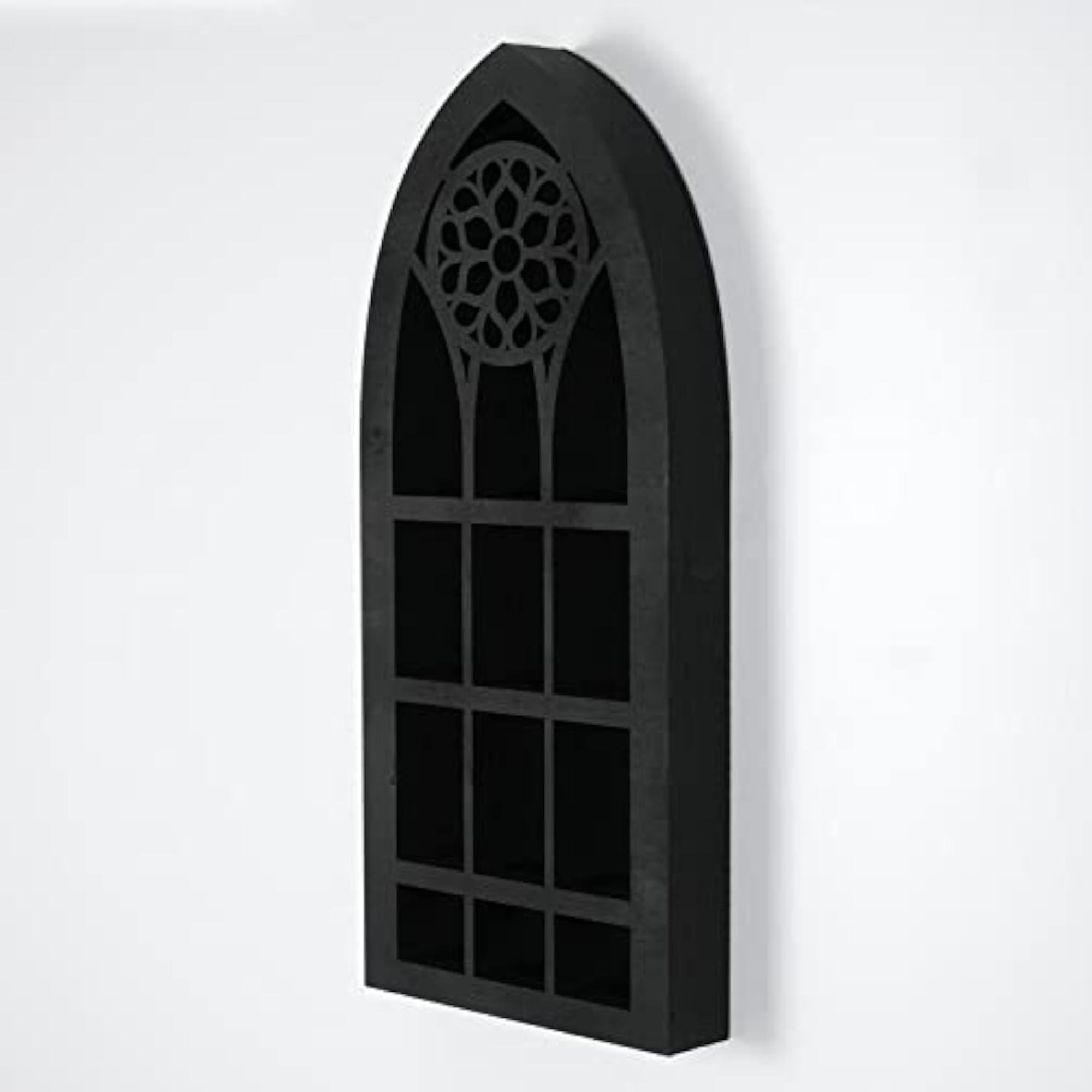 Wall Decor Display Shelf Church Window Design Wooden Shelf